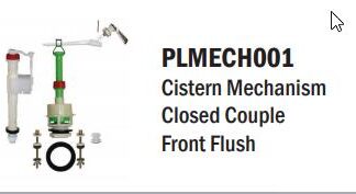 PLMECH001 #1. Cistern Mechanism Closed Couple Front Flush (FP16C)